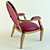 Elegant Donghia Medallion Armchair 3D model small image 2