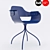 Sleek BD Barcelona Stool 3D model small image 1