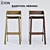 Modern Merano Barstool: Stylish and Elegant 3D model small image 1