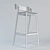 Modern Merano Barstool: Stylish and Elegant 3D model small image 3