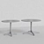 Modern Round Tables: 700mm & 800mm 3D model small image 3