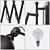 Vintage Brown Metal Wall Lamp 3D model small image 2