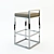 Modern Steel Bar Stool 3D model small image 2