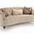 Elegant Metal Accent Sofa 3D model small image 1