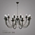 Antique Bronze Technolux 206: 10-Lamp Forged Chandelier 3D model small image 1