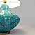 HEATHFIELD & Co Mallory Turquoise Table Lamp 3D model small image 3