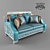 Isacco Agostoni Salotti Sofa: Salotto Impero Art. 1272 3D model small image 1