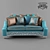 Isacco Agostoni Salotti Sofa: Salotto Impero Art. 1272 3D model small image 2