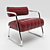 Elegant Bonaparte Chair by Eileen Gray 3D model small image 1