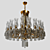 Elegant Ceiling Chandelier 3D model small image 1