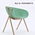 Sleek Polys Chair by Ondarreta 3D model small image 1