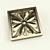 Elegant Square Stucco Socket 3D model small image 1
