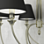 Elegant Florentine Silver Pendant 3D model small image 2