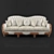 Luxury Golden Domus Sofa 3D model small image 1
