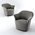 Elegant Aida Armchair by Poltrona Frau 3D model small image 1
