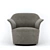 Elegant Aida Armchair by Poltrona Frau 3D model small image 3