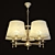 Roksana Alfa Chandelier: 18535 Light & 16076 Metal 3D model small image 1