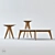 Stylish Oak Coffee Table 3D model small image 1