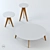 Stylish Oak Coffee Table 3D model small image 2