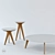 Stylish Oak Coffee Table 3D model small image 3