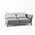 Elegant Bretagne Sofa Bed 3D model small image 2