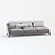 Elegant Bretagne Sofa Bed 3D model small image 3