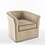Luxury Ashland Swivel Chair 3D model small image 1