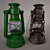 Vintage Kerosene Lamp Duo 3D model small image 1