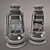 Vintage Kerosene Lamp Duo 3D model small image 2