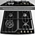 PYRAMIDA PFE 641 Black Rustico: Sleek Gas Cooktop 3D model small image 1
