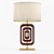 Chestnut Wood Modern Table Lamp 3D model small image 1