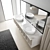 Elegant LEON Vanity Unit 3D model small image 3