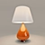 Elegant Teardrop Table Lamp 3D model small image 1