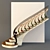 Golden Handrail Stairs 3D model small image 3