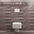 Luxury Hanging Toilet Set 3D model small image 1