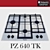 Hotpoint-ariston PZ 640 TK Gas Cooktop: Sleek Design & Versatile Cooking 3D model small image 1