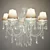 Elegant Crystal Chandelier - Colosseo 80314/8 Clementina Chrome 3D model small image 1