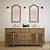 Restoration Hardware Shutter Collection Double Vanity Set 3D model small image 2