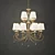 Elegant Gold & White Strotskis Chandelier 3D model small image 1