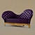 Elegant Classic Sofa 3D model small image 1