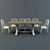 Sleek Muse Dining: Modern Elegance 3D model small image 1