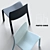 Sleek Plastic Seating 3D model small image 1