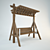 Wooden Garden Swings 3D model small image 1