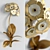 Gilded Flower Wall Decor 3D model small image 1