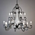 Elegant Iron and Glass Chandelier 3D model small image 1