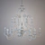 Elegant Iron and Glass Chandelier 3D model small image 2
