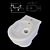 Ceramica Althea Royal Toilet & Bidet Combo 3D model small image 6