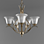Elegant Dover 5-Light Chandelier 3D model small image 1