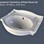 Ceramica Althea Royal Washbasin 56 3D model small image 1