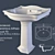 Ceramica Althea Royal 70 Washbasin 3D model small image 1